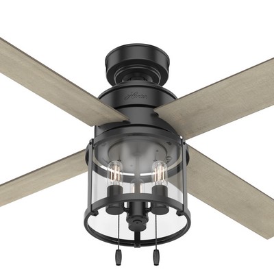 Hunter Fan Co Hunter 52 inch Astwood Matte Black Ceiling Fan with LED Light Kit and Pull Chain Black