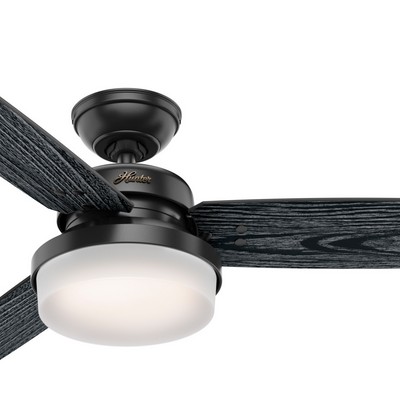 Hunter Fan Co Hunter 52 inch Sentinel Matte Black Ceiling Fan with LED Light Kit and Handheld Remote Black