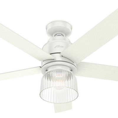 Hunter Fan Co Hunter 52 inch Grove Park Fresh White Ceiling Fan with LED Light Kit and Wall Control White