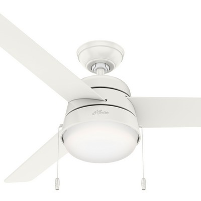 Hunter Fan Co Hunter 52 inch Aker Fresh White Ceiling Fan with LED Light Kit and Pull Chain White