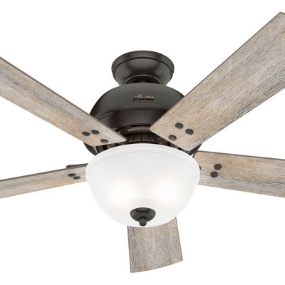 Hunter Fan Co Hunter 52 inch Highdale Noble Bronze Ceiling Fan with LED Light Kit and Handheld Remote Bronze/Brown