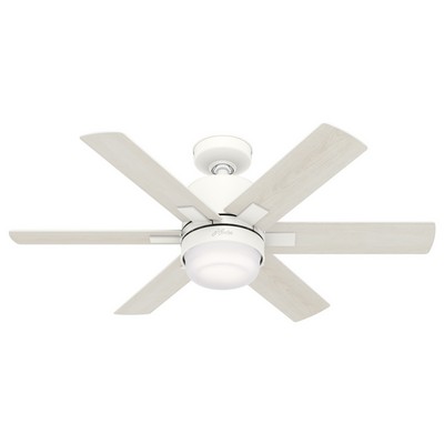 Hunter Fan Co Hunter 44 inch Radeon Wi-Fi Matte White Ceiling Fan with LED Light Kit and Wall Control White