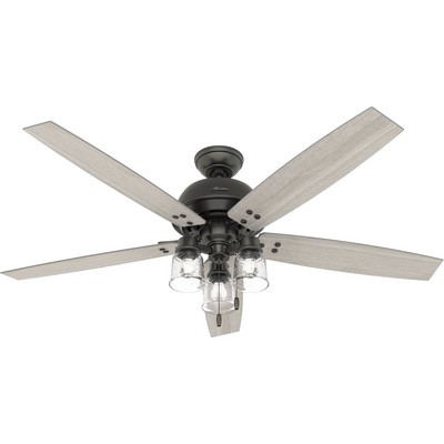 Hunter Fan Co Hunter 60 inch Churchwell Noble Bronze Ceiling Fan with LED Light Kit and Pull Chain Bronze/Brown