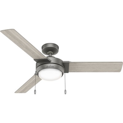 Hunter Fan Co Hunter 52 inch Mesquite Matte Silver Ceiling Fan with LED Light Kit and Pull Chain Silver