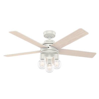 Hunter Fan Co Hunter 52 inch Hardwick Fresh White Ceiling Fan with LED Light Kit and Handheld Remote White