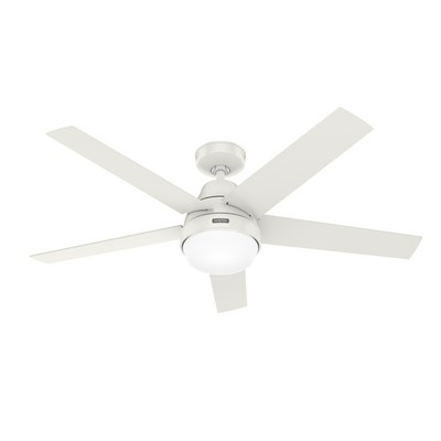 Hunter Fan Co Hunter 52 inch Aerodyne Wi-Fi Fresh White Ceiling Fan with LED Light Kit and Handheld Remote White