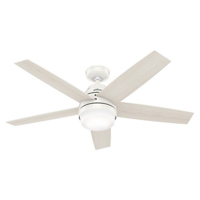 Hunter Fan Co Hunter 52 inch Exton Wi-Fi Fresh White Ceiling Fan with LED Light Kit and Handheld Remote White