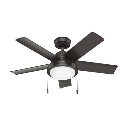 Hunter Fan Co Hunter 44 inch Seawall Noble Bronze WeatherMax Indoor / Outdoor Ceiling Fan with LED Light Kit and P Bronze/Brown