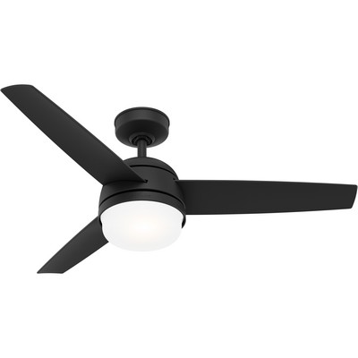 Hunter Fan Co Hunter 48 inch Midtown Matte Black Ceiling Fan with LED Light Kit and Handheld Remote Black