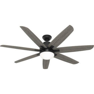 Hunter Fan Co Hunter 60 inch Wilder Matte Black Ceiling Fan with LED Light Kit and Wall Control Black