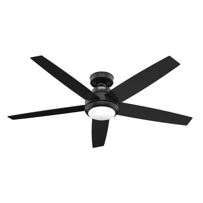 Hunter Fan Co Hunter 52 inch Zayden Matte Black Ceiling Fan with LED Light Kit and Handheld Remote Black