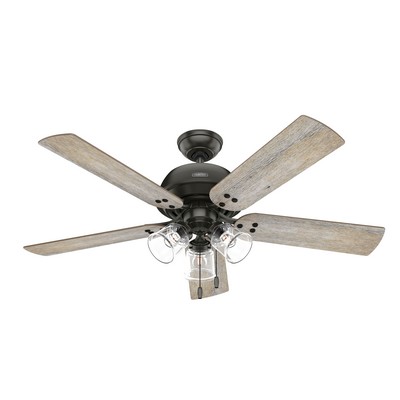 Hunter Fan Co Hunter 52 inch Shady Grove Noble Bronze Ceiling Fan with LED Light Kit and Pull Chain Bronze/Brown