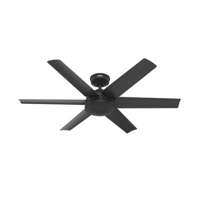 Hunter Fan Co Hunter 52 inch Jetty Matte Black WeatherMax Indoor / Outdoor Ceiling Fan and Wall Control Black