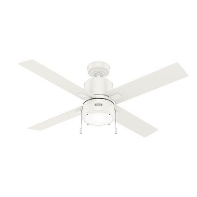 Hunter Fan Co Hunter 52 inch Beck Fresh White Ceiling Fan with LED Light Kit and Pull Chain White