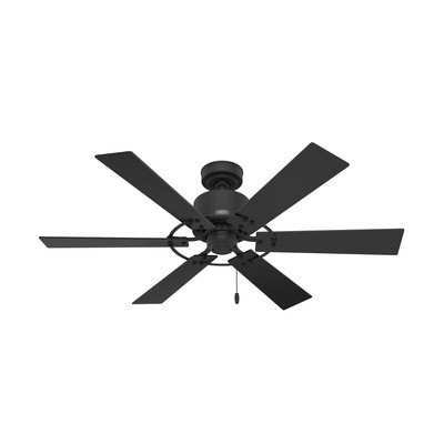 Hunter Fan Co Hunter 52 inch Gilrock Matte Black Ceiling Fan and Pull Chain Black