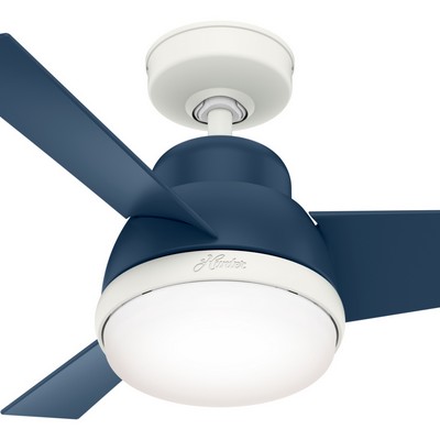 Hunter Fan Co Hunter 36 inch Valda Indigo Blue Ceiling Fan with LED Light Kit and Handheld Remote Blue