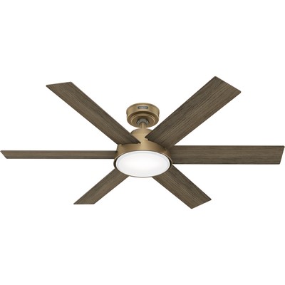 Hunter Fan Co Hunter 52 inch Donatella Luxe Gold Ceiling Fan with LED Light Kit and Handheld Remote Gold/Brass