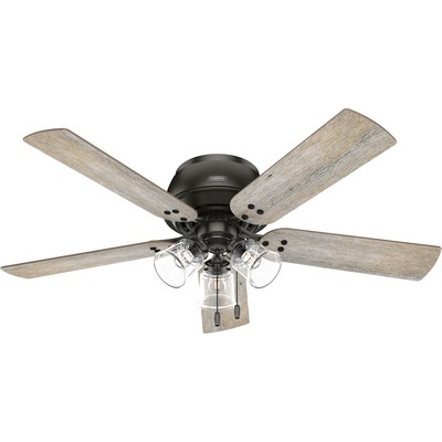 Hunter Fan Co Hunter 52 inch Shady Grove Noble Bronze Low Profile Ceiling Fan with LED Light Kit and Pull Chain Bronze/Brown