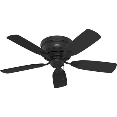 Hunter Fan Co Hunter 42 inch Low Profile Matte Black Low Profile Ceiling Fan and Pull Chain Black