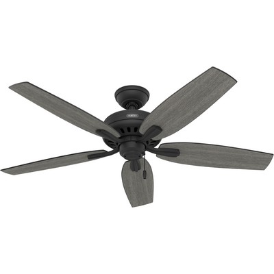 Hunter Fan Co Hunter 52 inch Newsome Matte Black Ceiling Fan and Pull Chain Black