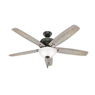 Hunter Fan Co Hunter 60 inch Reveille Noble Bronze Ceiling Fan with LED Light Kit and Pull Chain Bronze/Brown