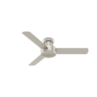 Hunter Fan Co Hunter 44 inch Presto Matte Nickel Low Profile Ceiling Fan and Wall Control Brushed Nickel/Chrome