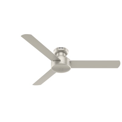 Hunter Fan Co Hunter 52 inch Presto Matte Nickel Low Profile Ceiling Fan and Wall Control Brushed Nickel/Chrome