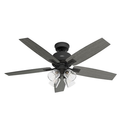 Hunter Fan Co Hunter 52 inch Gatlinburg HunterExpress Matte Black Ceiling Fan with LED Light Kit and Handheld Remo Black