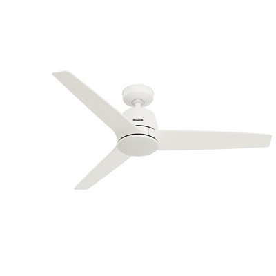 Hunter Fan Co Hunter 52 inch Malden Matte White Ceiling Fan and Handheld Remote White