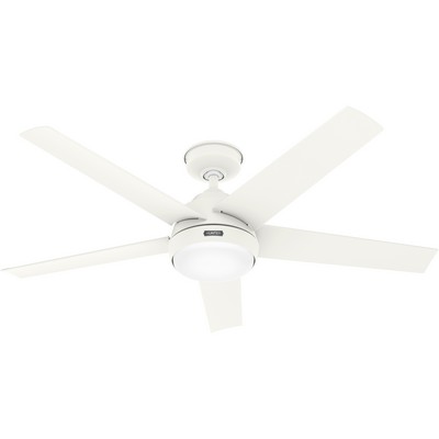 Hunter Fan Co Hunter 52 inch Skyflow Matte White WeatherMax Indoor / Outdoor Ceiling Fan with LED Light Kit and Wa White