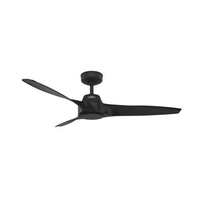 Hunter Fan Co Hunter 52 inch Mosley Matte Black Damp Rated Ceiling Fan and Wall Control Black