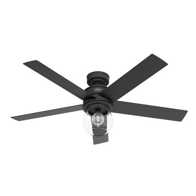 Hunter Fan Co Hunter 52 inch Xidane Matte Black Ceiling Fan with LED Light Kit and Handheld Remote Black