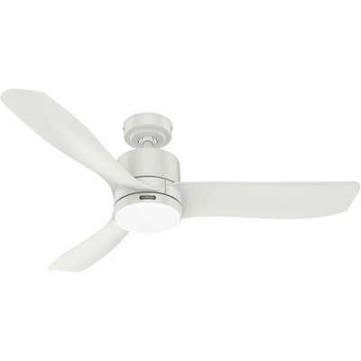 Hunter Fan Co Hunter 52 inch Bolsa Fresh White Ceiling Fan with LED Light Kit and Handheld Remote White