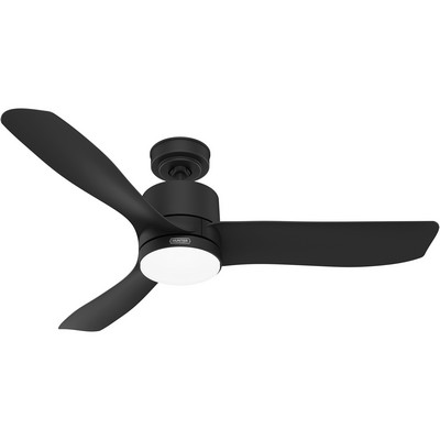 Hunter Fan Co Hunter 52 inch Bolsa Matte Black Ceiling Fan with LED Light Kit and Handheld Remote Black