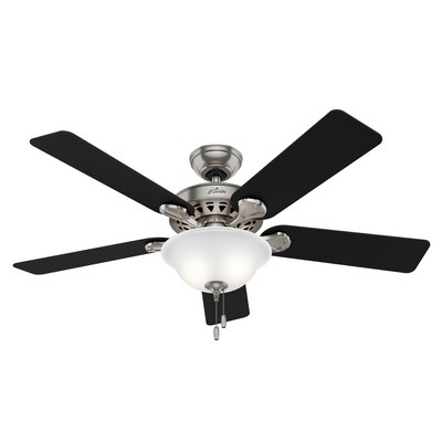 Hunter Fan Co Hunter 52 inch Waldon Brushed Nickel Ceiling Fan with LED Light Kit and Pull Chain Brushed Nickel/Chrome