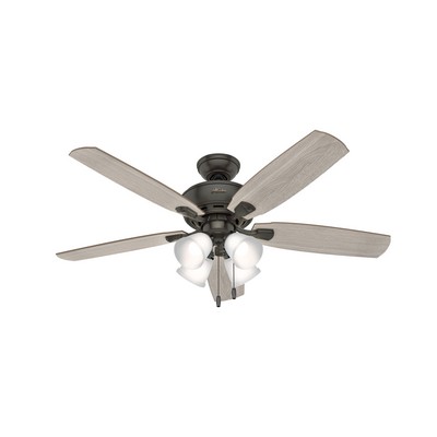 Hunter Fan Co Hunter 52 inch Amberlin Noble Bronze Ceiling Fan with LED Light Kit and Pull Chain Bronze/Brown