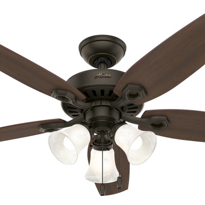 Hunter Fan Co Hunter 52 inch Hinnman New Bronze Ceiling Fan with LED Light Kit and Pull Chain Bronze/Brown