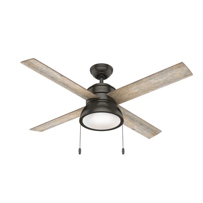 Hunter Fan Co Hunter 52 inch Loki Noble Bronze Ceiling Fan with LED Light Kit and Pull Chain Bronze/Brown