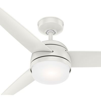 Hunter Fan Co Hunter 48 inch Midtown Fresh White Ceiling Fan with LED Light Kit and Handheld Remote White