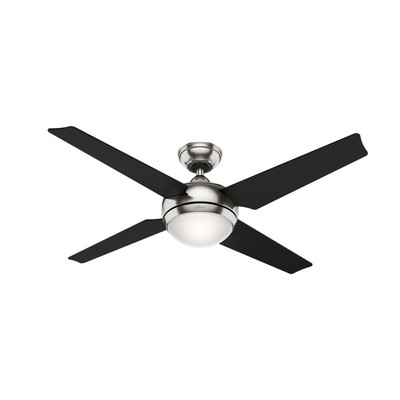 Hunter Fan Co Hunter 52 inch Sonic Brushed Nickel Ceiling Fan with LED Light Kit and Handheld Remote Brushed Nickel/Chrome