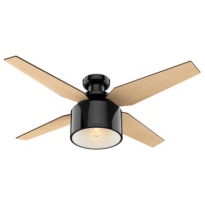 Hunter Fan Co Cranbrook 52in  Low Profile Gloss Black