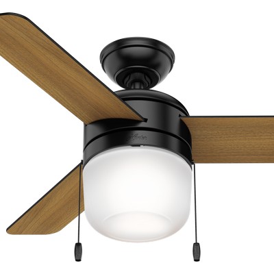 Hunter Fan Co Hunter 42 inch Acumen Matte Black Ceiling Fan with LED Light Kit and Pull Chain Black