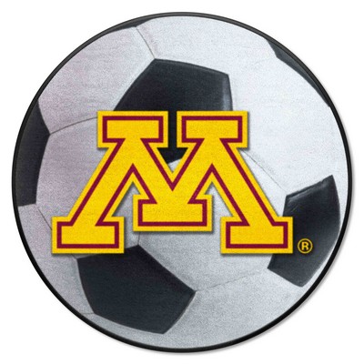 Fan Mats  LLC Minnesota Golden Gophers Soccer Ball Mat White