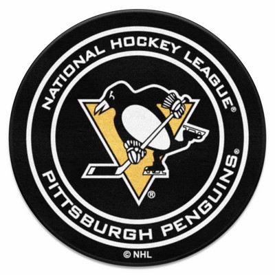 Fan Mats  LLC Pittsburgh Penguins Puck Mat Black