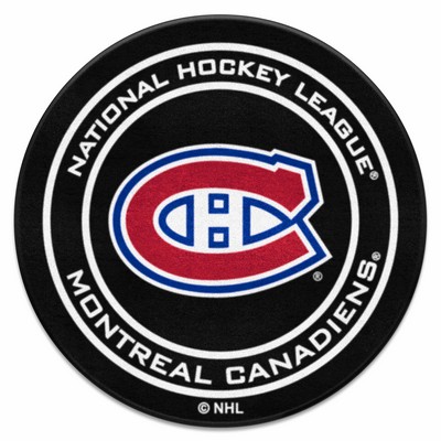 Fan Mats  LLC Montreal Canadiens Puck Mat Black