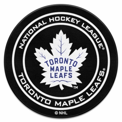 Fan Mats  LLC Toronto Maple Leafs Puck Mat Black