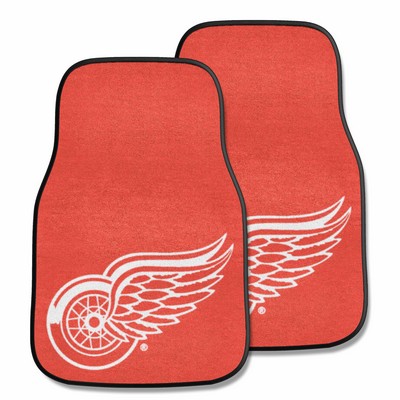 Fan Mats  LLC Detroit Red Wings 2-pc Carpet Car Mat Set Red