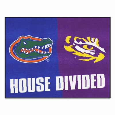 Fan Mats  LLC House Divided Florida / LSU House Divided Mat Multi