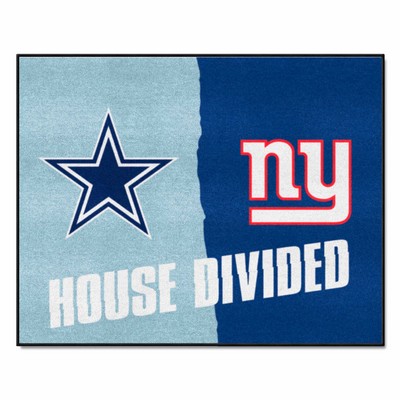 Fan Mats  LLC NFL House Divided Cowboys / Giants House Divided Mat Multi