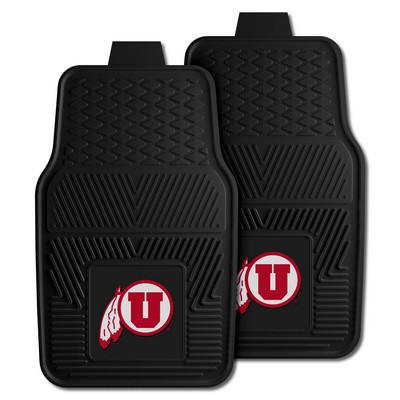 Fan Mats  LLC Utah Utes 2-pc Vinyl Car Mat Set Black